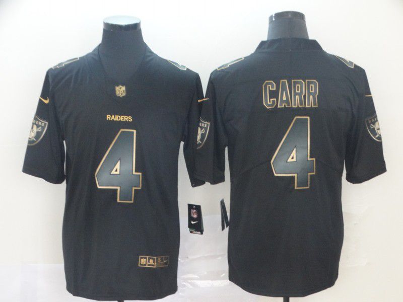 Men Oakland Raiders #4 Carr Nike Vapor Limited Black Golden NFL Jerseys->new york jets->NFL Jersey